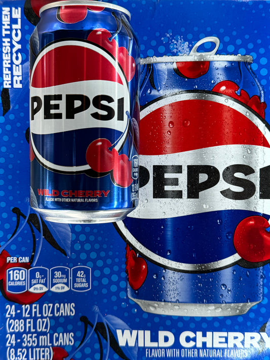 Pepsi Cola Wild Cherry 24 12 ounce  12 fl oz cans